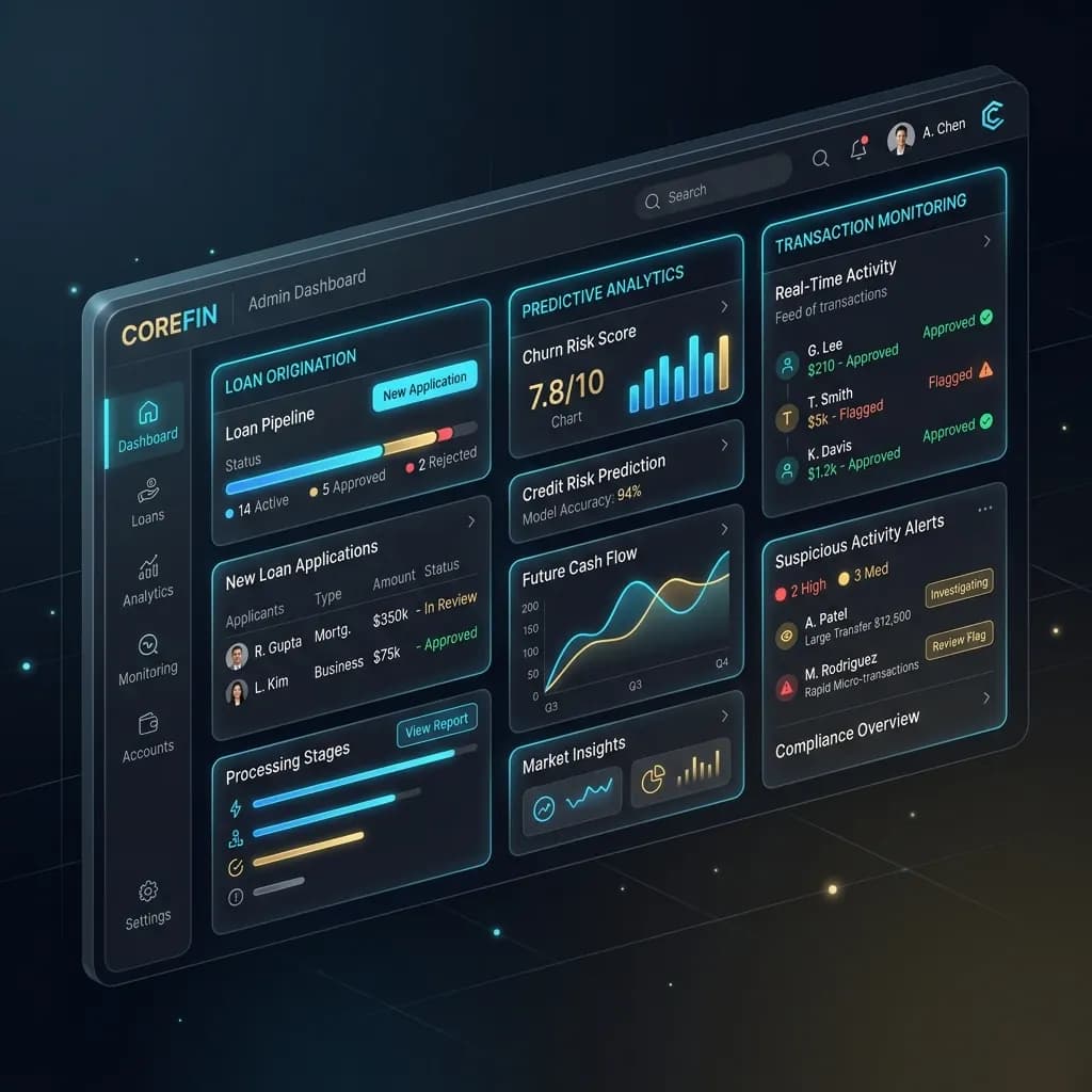 Automated Underwriting & Credit Risk Prediction Admin Dashboard Mockup