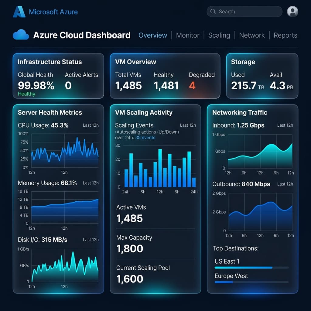 Azure Dashboard Interface