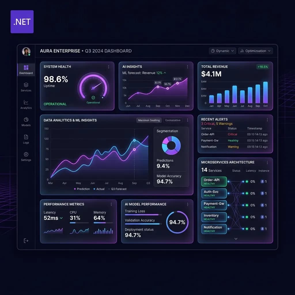 .NET AI Dashboard UI