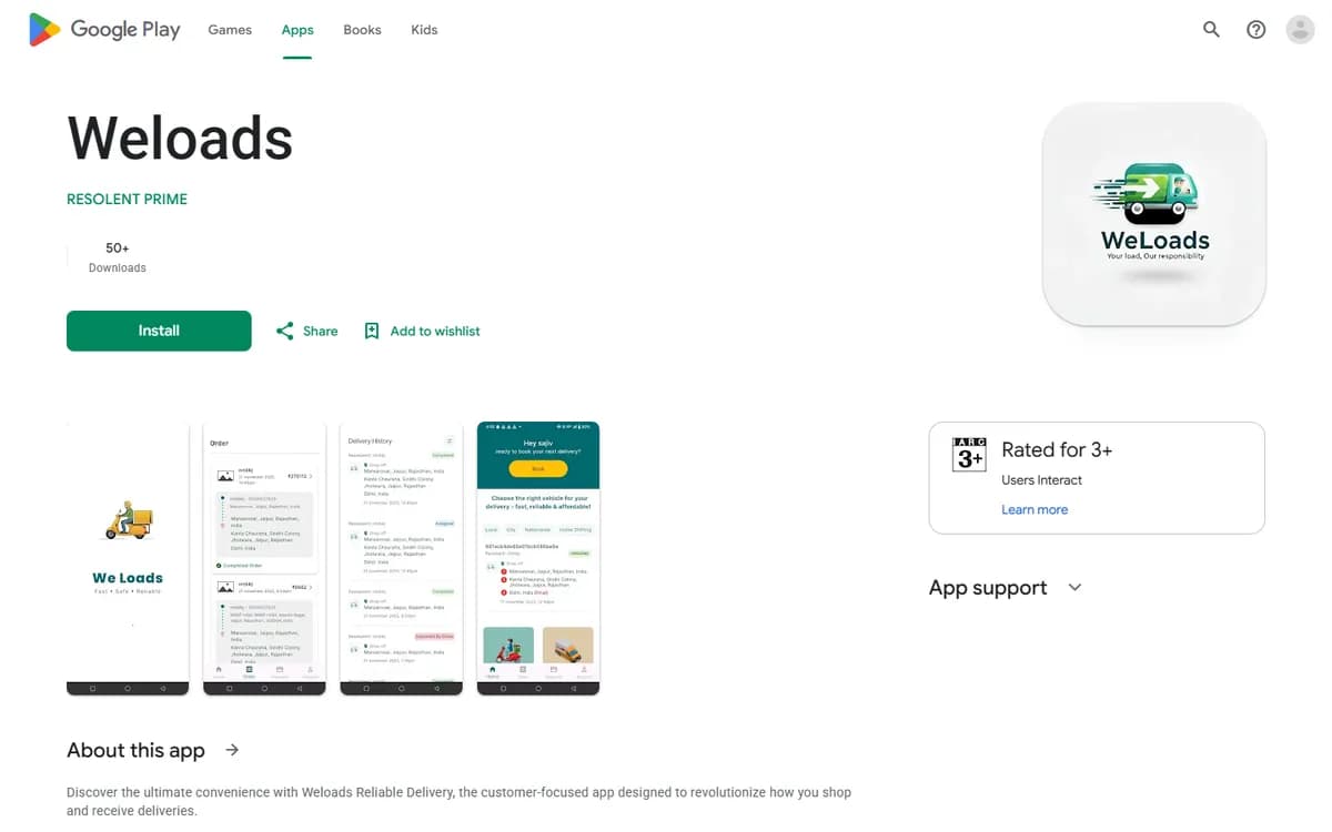 Weloads: Instant Delivery