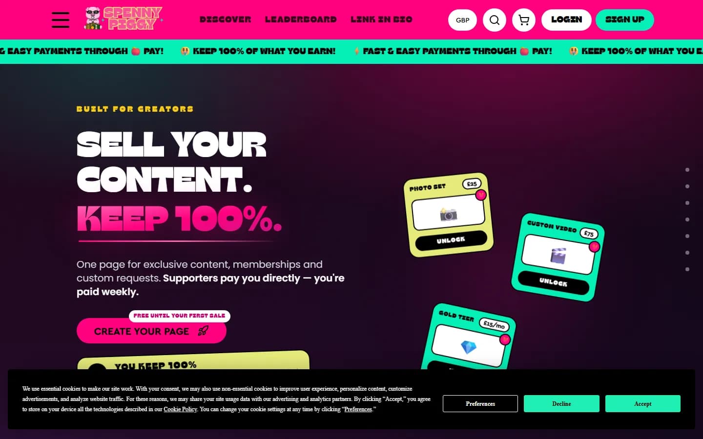 SpennyPiggy: Creator Monetization