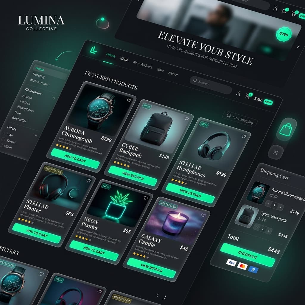 E-commerce Hero Background