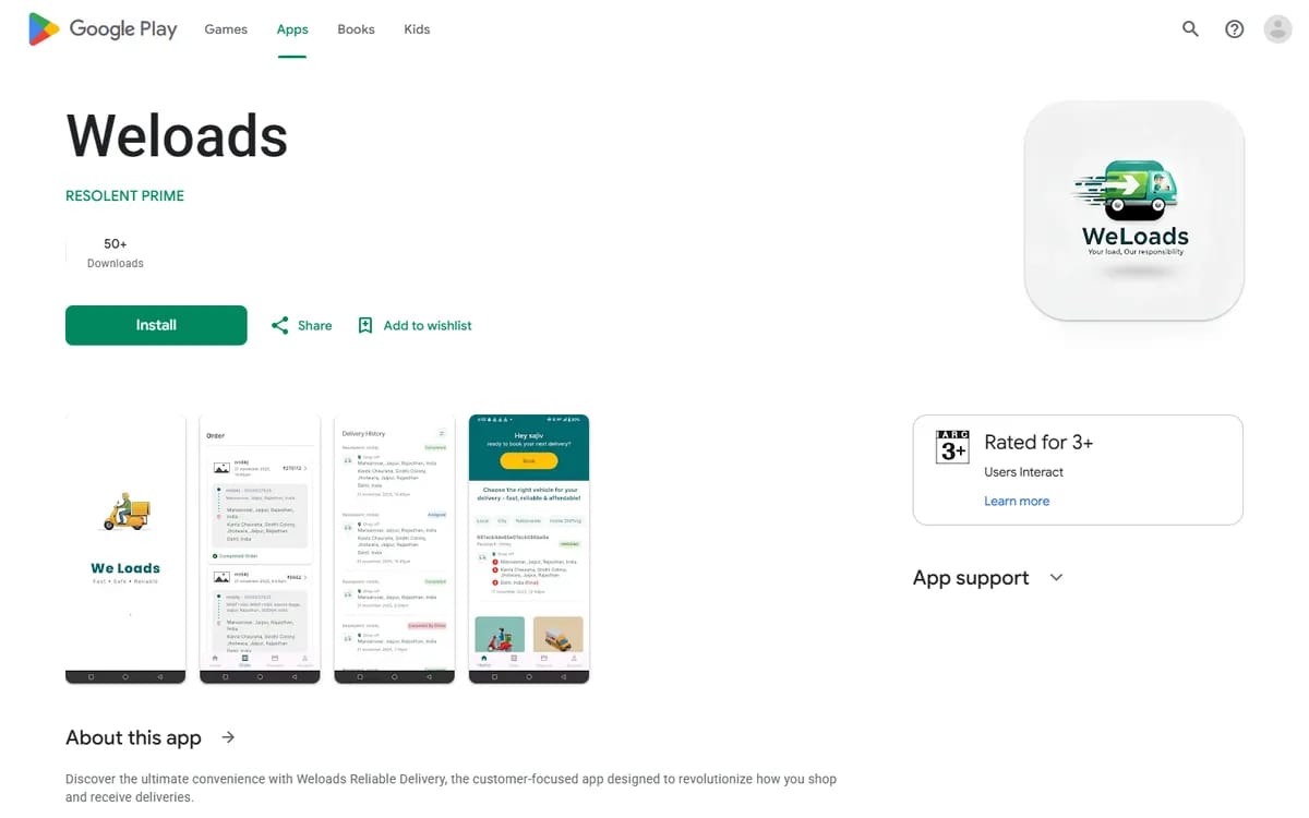Weloads: Instant Delivery