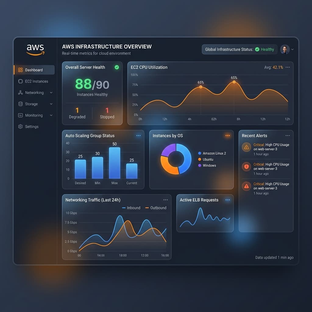 AWS Dashboard Interface