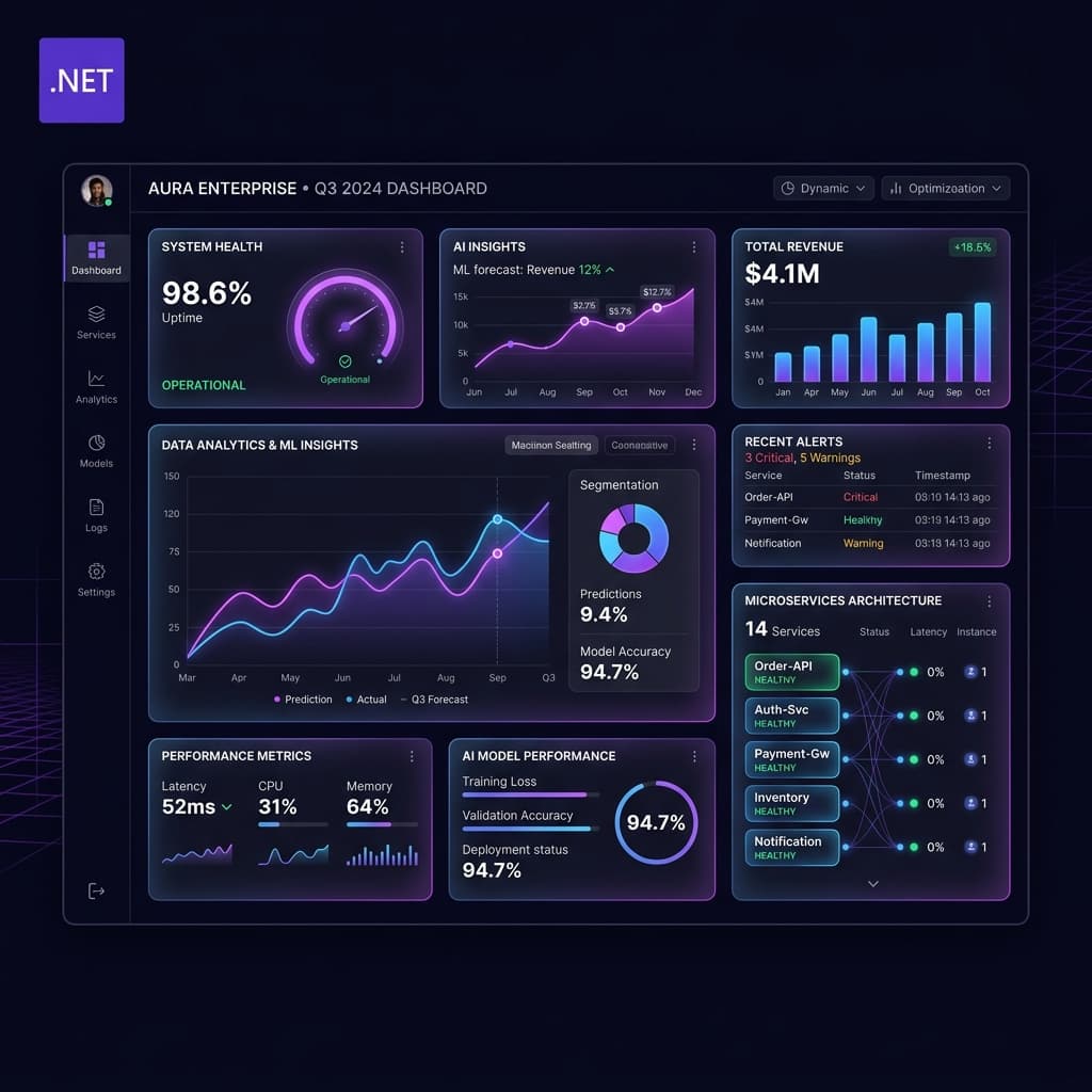 .NET AI Dashboard UI