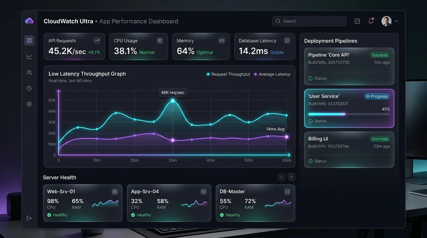 Cloud SaaS App Performance Telemetry Dashboard