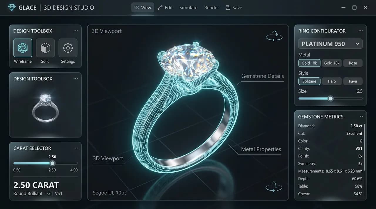 3D Ring Configurator UI