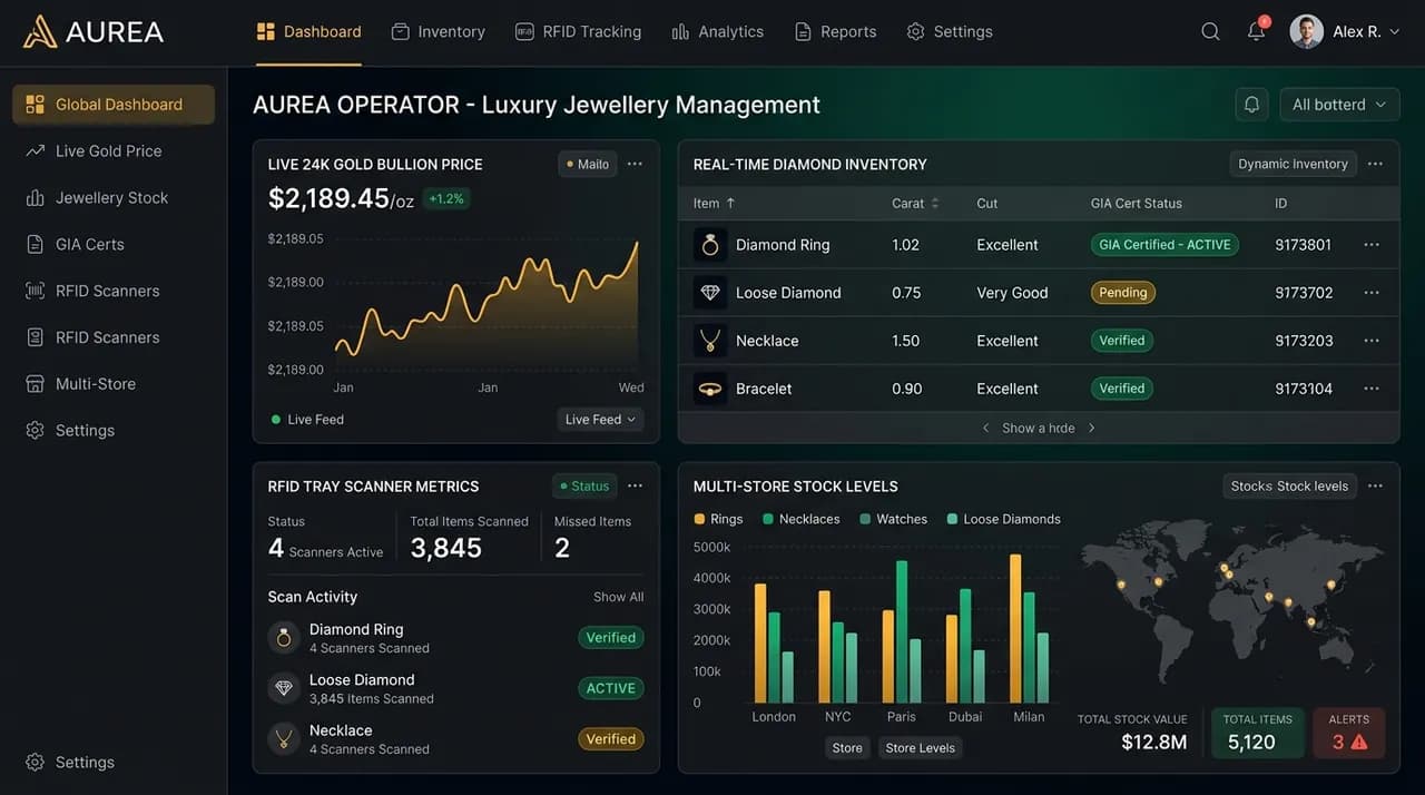 Jewellery ERP Dashboard